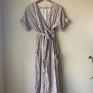 Urban Outfitters Gabriella linen wrap dress